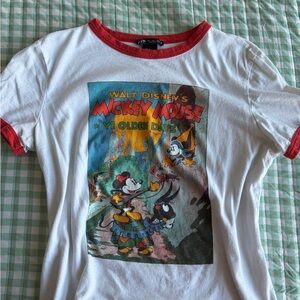 Disney Mickey Mouse Zara T-Shirt - White and Red